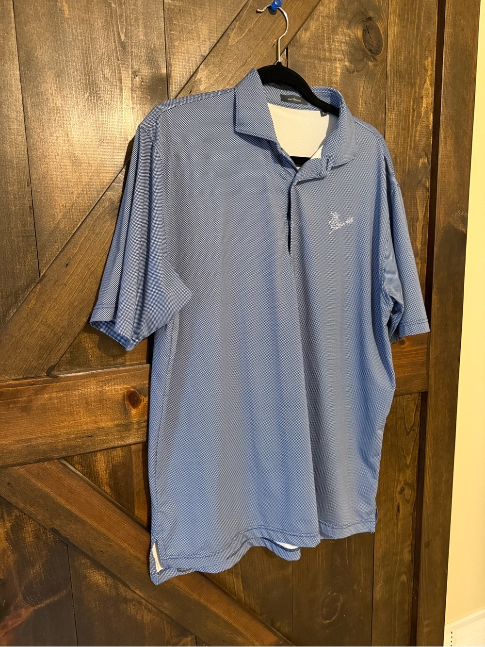 Men's Light Blue Performance Polo with Subtle Southern Hills Logo